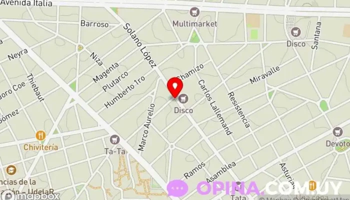 mapa de Tienda De Regalos Buceo Tienda de artículos para el hogar en Montevideo