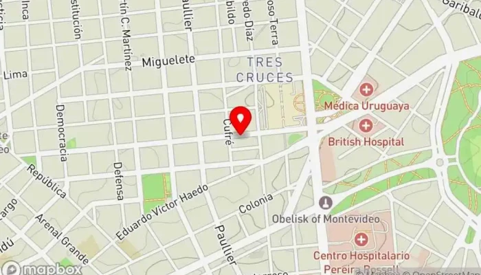 mapa de Tinos Restaurante en Montevideo