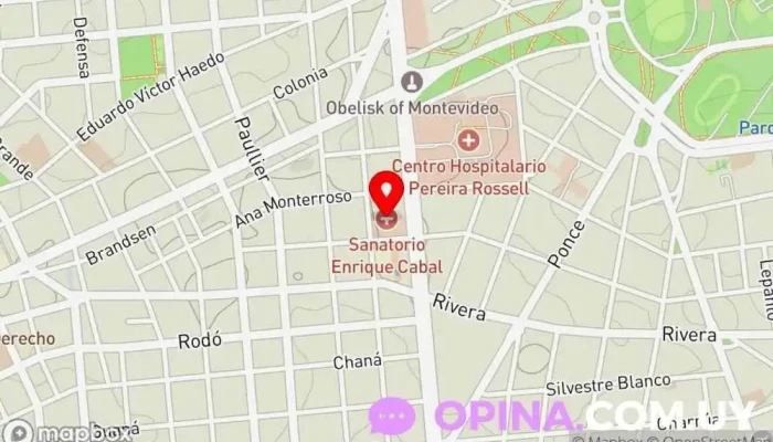 mapa de TOA Tecnología Oftalmológica de Avanzada Centro de oftalmología en Montevideo