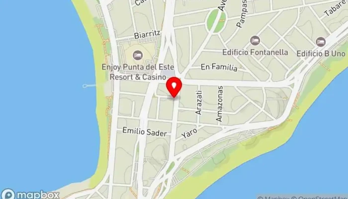 mapa de Togas Burger Punta Del Este Restaurante, Bar, Cervecería artesanal, Hamburguesería en Punta del Este