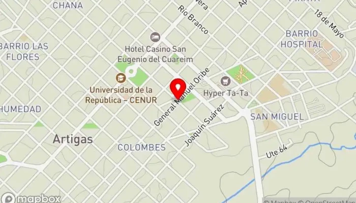 mapa de Trailer 33 food truck Restaurante de comida rápida en Artigas