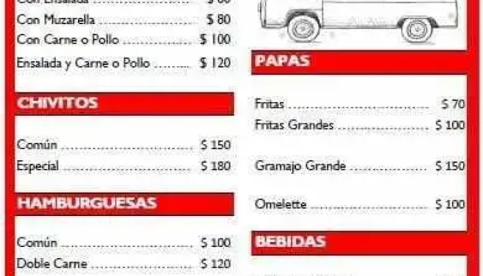 Trailerlanica Menu - Restaurante de comida rápida