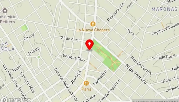 mapa de Trento Pizzería, Cafetería en Montevideo