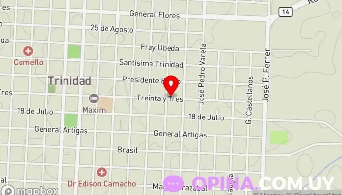 mapa de Trinidad Urbanización en Trinidad