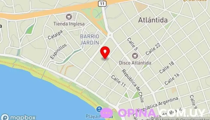 mapa de TROPA DE ELITE centro de Entrenamiento Escuela deportiva en Atlántida