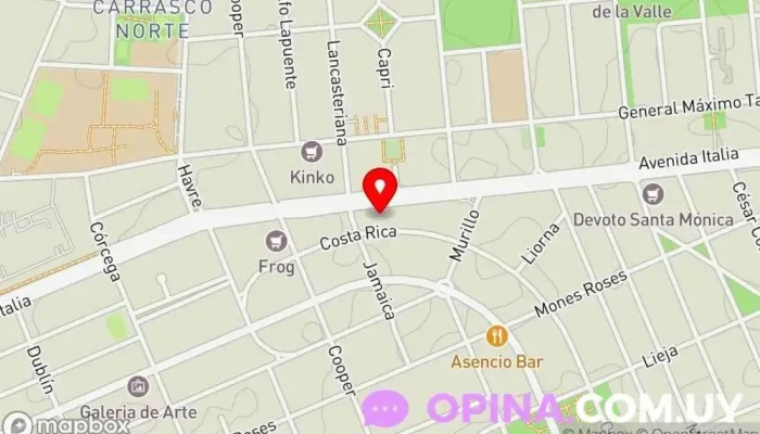 mapa de True Training Box Carrasco Centro deportivo, Gimnasio en Montevideo