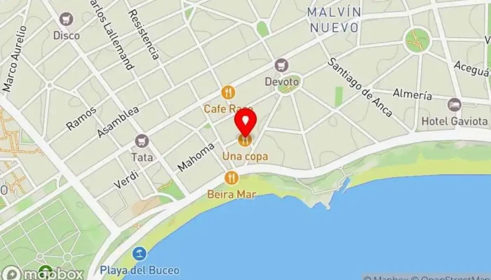 mapa de Una Copa Restaurante en Montevideo