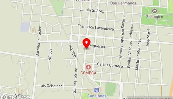 mapa de Una y pico Bar en Canelones