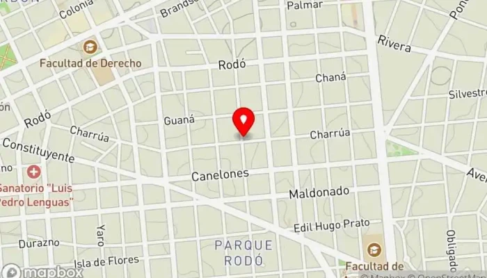 mapa de Uno Catorce Café Cafetería en Montevideo