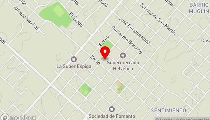 mapa de Urban Food jaj Restaurante de comida rápida en Nueva Helvecia