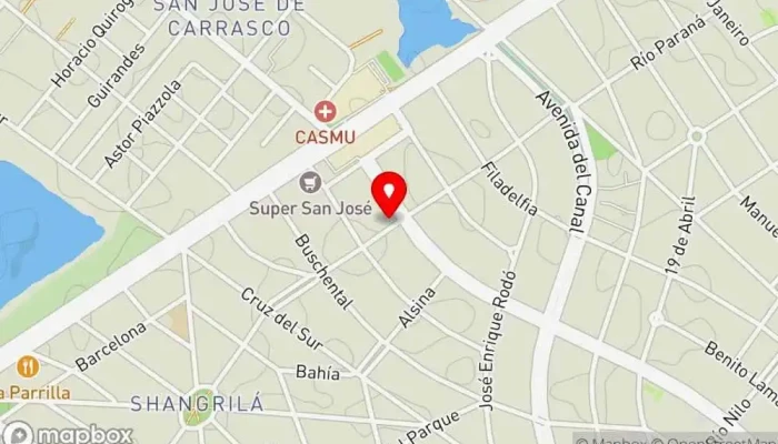 mapa de Urbano Panadería Artesanal Panadería en Ciudad de la Costa