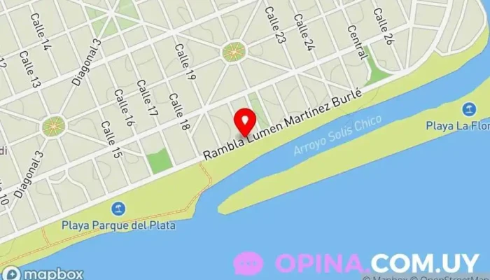 mapa de Urukite school and trips Club deportivo, Escuela en Parque del Plata