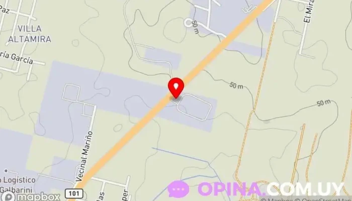 mapa de UruPaper SA Comercio en Barros Blancos