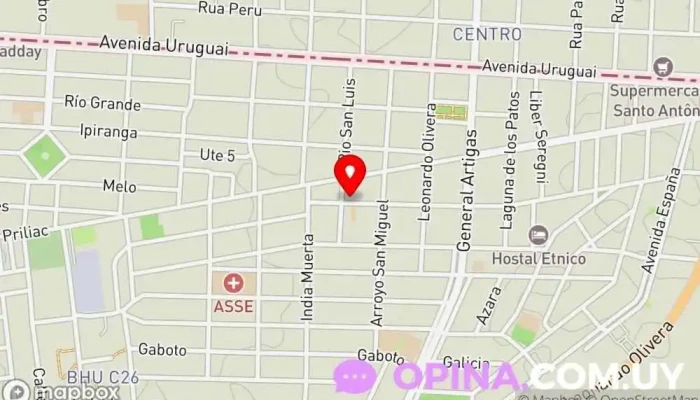 mapa de UTU 2 Escuela en Chuy