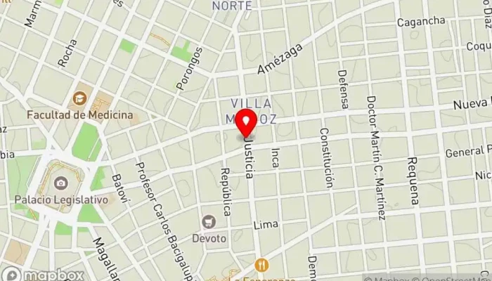 mapa de Valentino's Coffee Cafetería en Montevideo