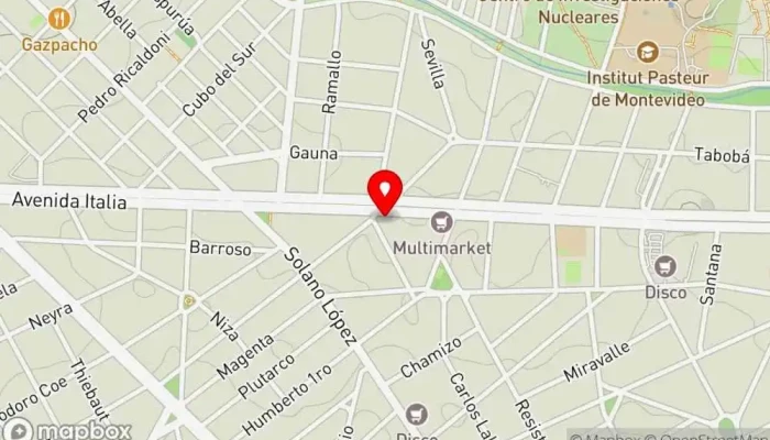 mapa de Valito Burgers & Milas Hamburguesería, Restaurante de comida rápida en Montevideo