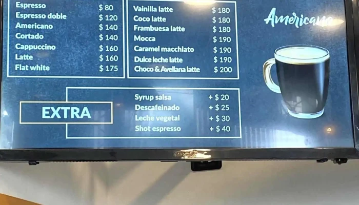 Valontano Cafe Menu - Cafetería