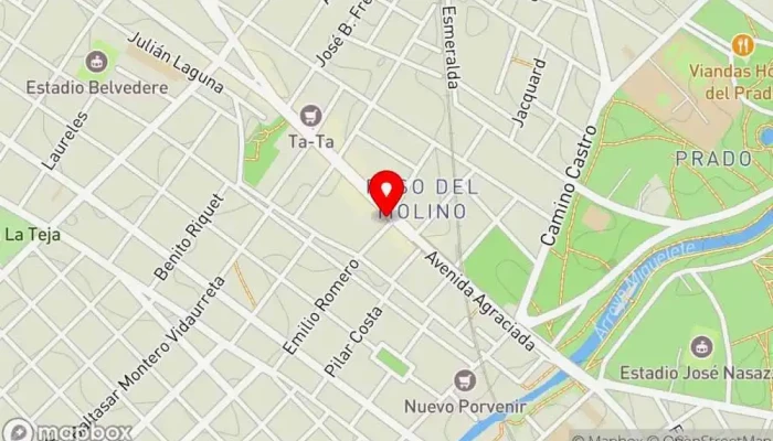 mapa de Vanessa Denis Hamburguesería en Montevideo