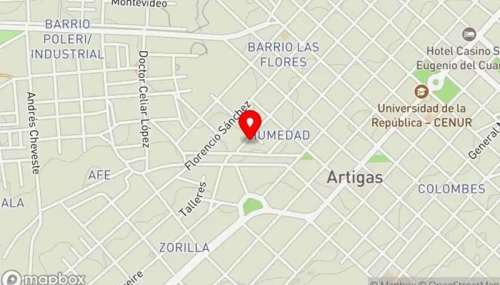 mapa de Venta Piedras Preciosas Amatistas Agatas Cuarzos Centro comercial en Artigas