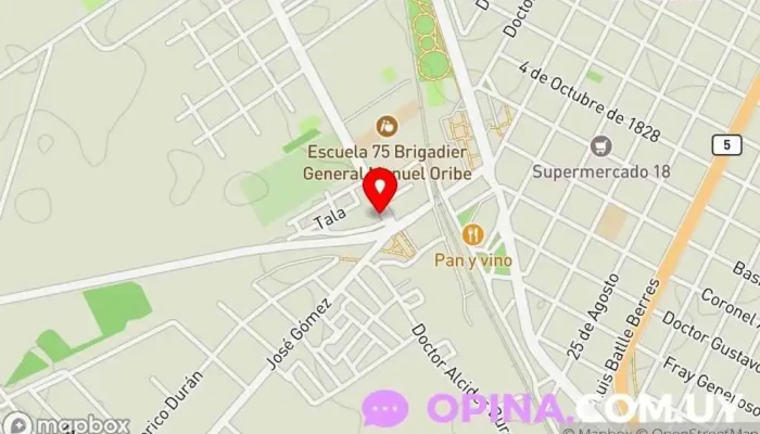 mapa de Verduleria Salaberry Granja en Durazno