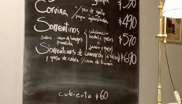 Vicenta:  Menu