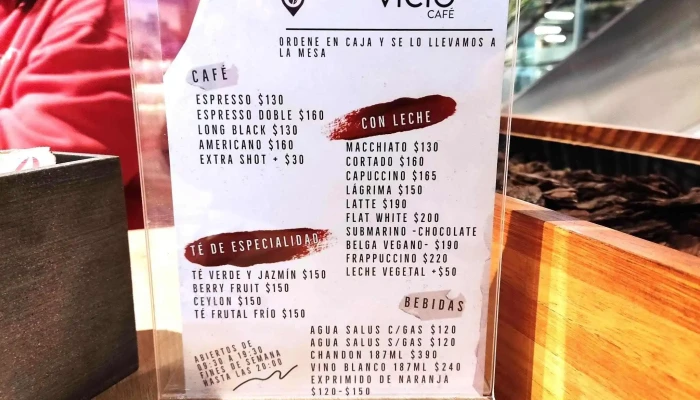 Vicio Cafe Menu - Cafetería