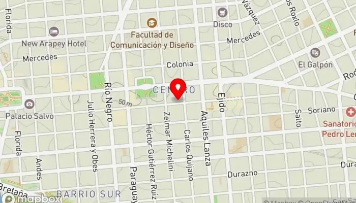 mapa de Viejo Sancho Restaurante en Montevideo