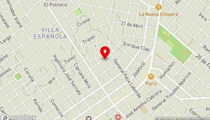 mapa de Villa Española Bar en Montevideo