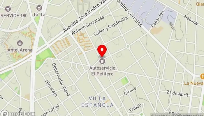 mapa de Villa Española  en Montevideo