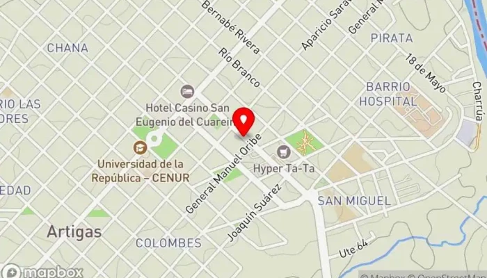 mapa de VIOLETA HOTEL BOUTIQUE Hotel en Artigas