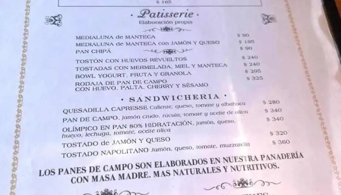 Virazon Puerto Menu - Restaurante