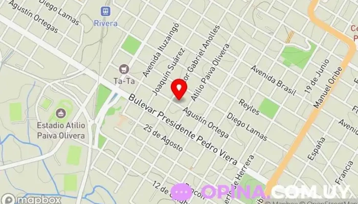 mapa de VISEPORT S.R.L RIVERA Servicios de depósito de garantía, Oficina de la Administración en Rivera