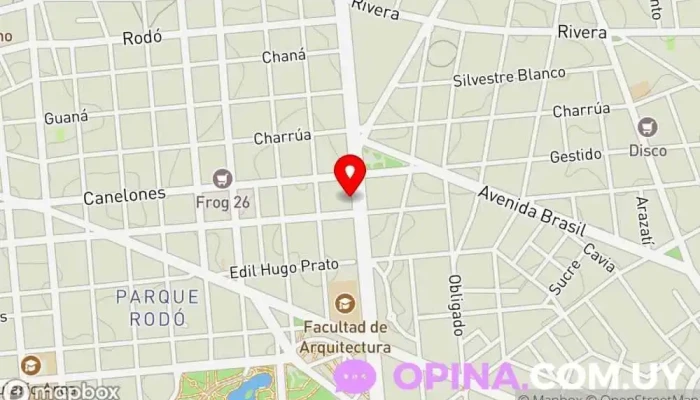 mapa de VISION ECHAGÜE Centro de oftalmología en Montevideo