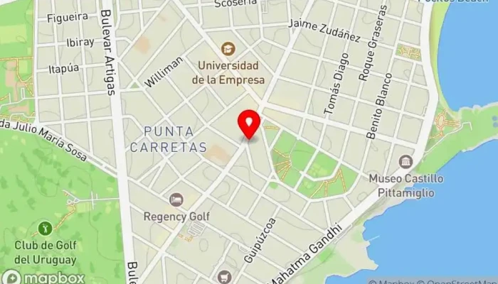 mapa de Vivaldi Hotel Loft Punta Carretas Hotel en Montevideo