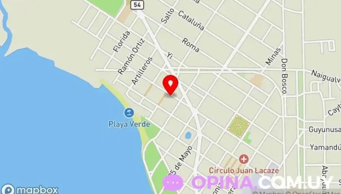 mapa de Vivero La Alegría del Sol Vivero, Centro comercial en Juan L. Lacaze