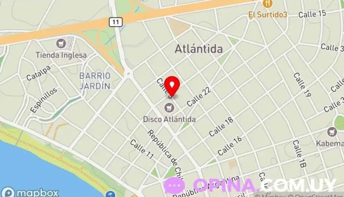 mapa de Vivero Tierra de Plantas Vivero, Centro de jardinería, Servicio de plantas para interior en Atlántida