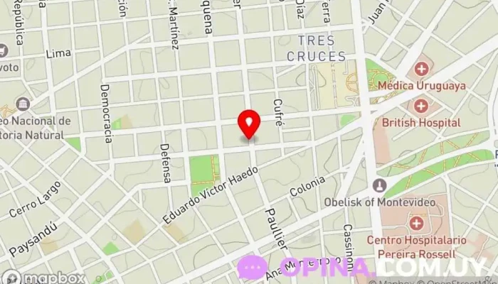 mapa de WEIBERS ESCUELA DE DANZA Academia de baile en Montevideo