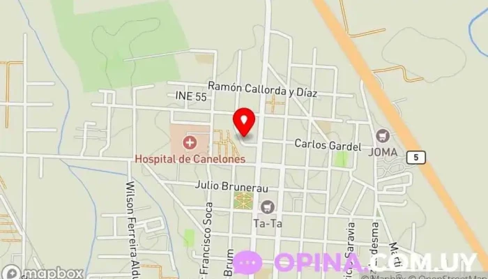 mapa de WONDER ENGLISH INSTITUTE Academia de idiomas en Canelones