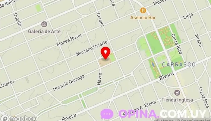 mapa de Woodlands Colegio privado, Escuela en Montevideo