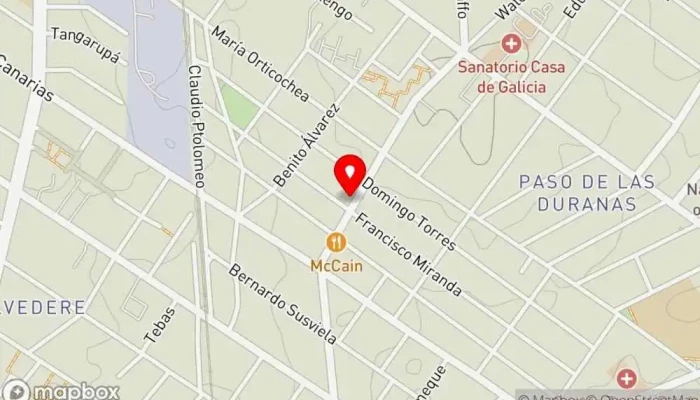 mapa de World Burger Restaurante de comida rápida, Hamburguesería en Montevideo