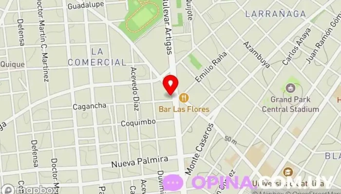 mapa de Xtreme Academy Escuela de artes marciales, Escuela en Montevideo