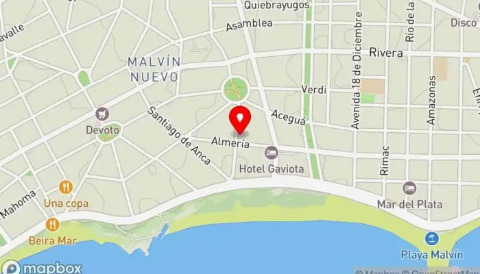 mapa de Yacó Empanadas Restaurante de comida rápida en Montevideo