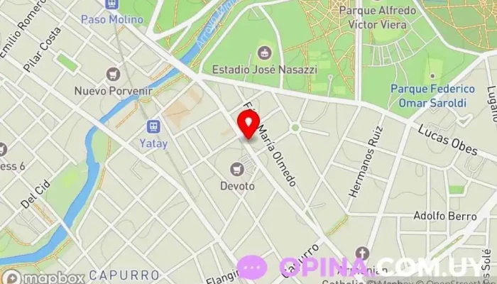 mapa de Your Place School of English Institución educativa en Montevideo