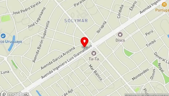 mapa de Yuda's Restobar • Solymar Pub restaurante en Ciudad de la Costa