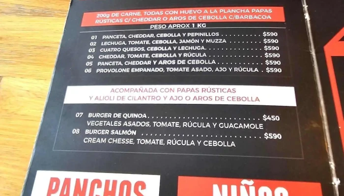 Yudas Restobar Solymar Menu - Pub restaurante