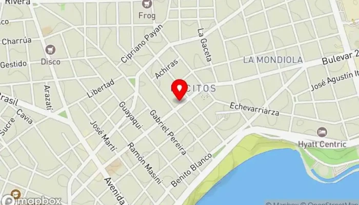 mapa de Zero Helados Pocitos Heladería en Montevideo