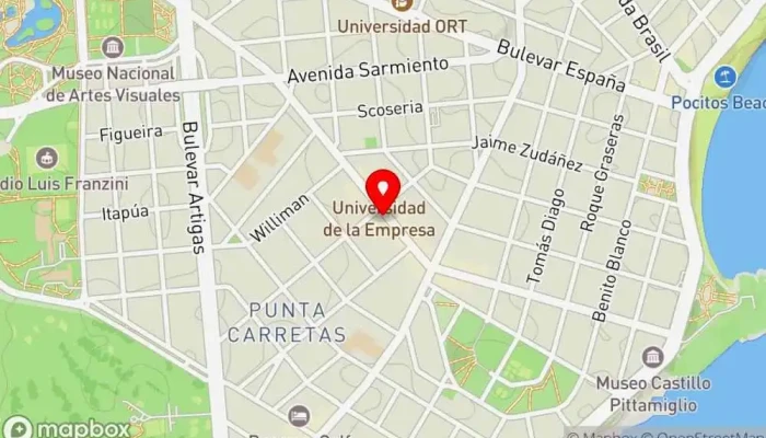 mapa de Zibá Restaurante de comida rápida en Montevideo