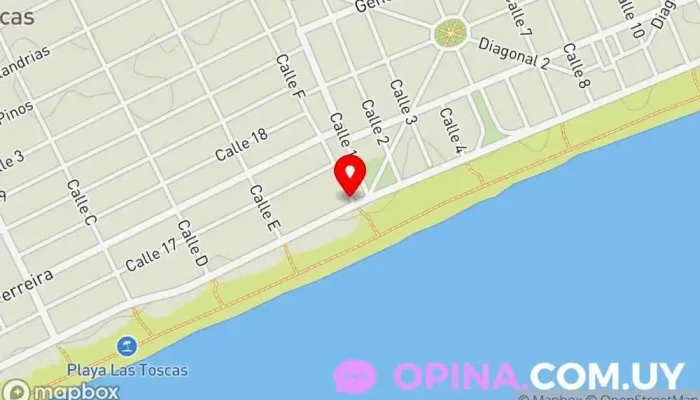 mapa de Zumba Las Toscas y Parque del Plata Gimnasio en Las Toscas