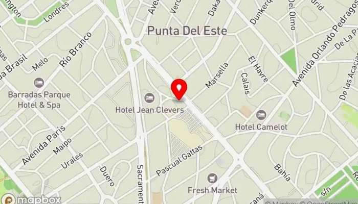 mapa de Zunino Patisserie Cafetería, Panadería, Pastelería en Punta del Este